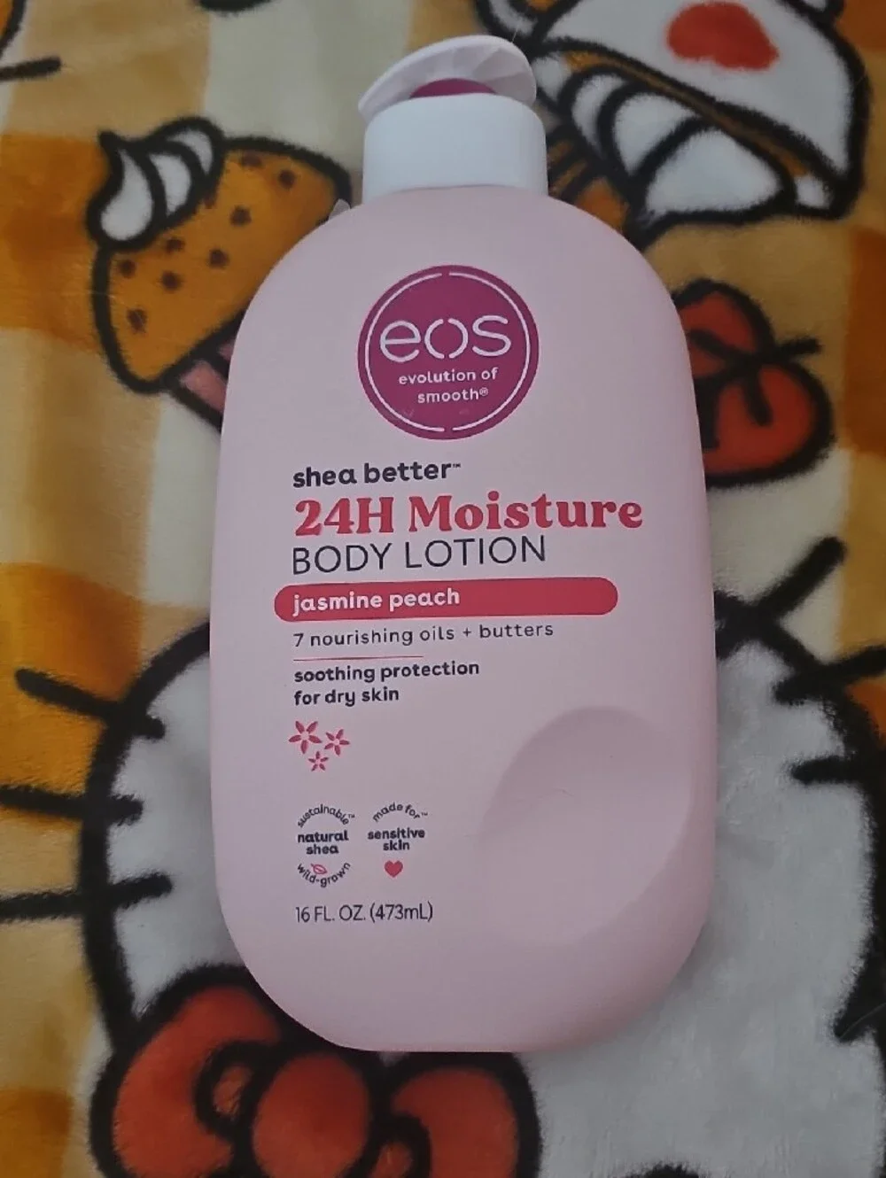 eos Pink 24H Moisture Body Lotion — Jasmine Peach